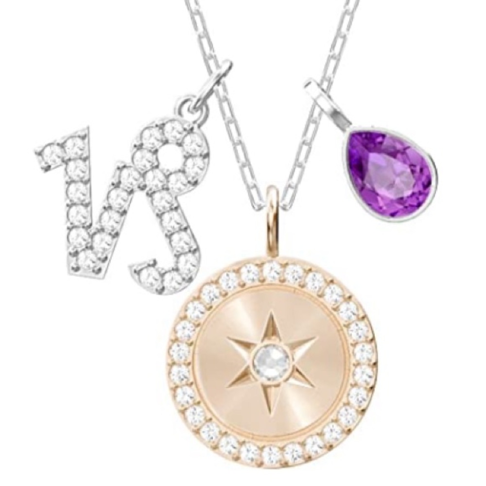 SWAROVSKI Zodiac Pendant Capricorn Purple Rhodium Plating 5349216